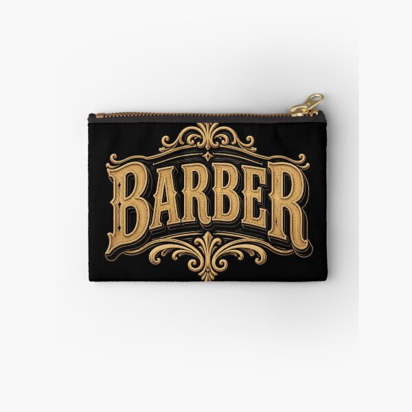 Item preview, Vintage Ornate Gold Barber Typography Sign designed and sold by Barber MD Culture.