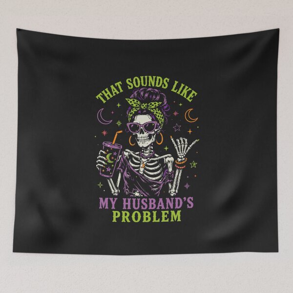 Item preview, Wife Funny That Sounds Like My Husbands Problem Skeleton Bandana Milkshake designed and sold by alenaz.