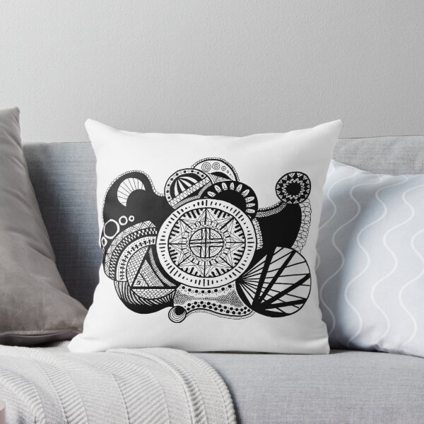 Item preview, Abstract Black and White Zentangle Design designed and sold by Calen  Picard-Carroll.
