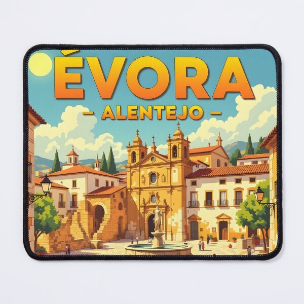 Item preview, Evora, Alentejo, Portugal: Vintage-Style Painterly Travel Poster designed and sold by LSVart.