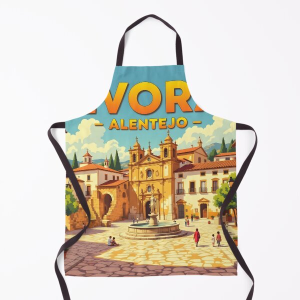 Item preview, Evora, Alentejo, Portugal: Vintage-Style Painterly Travel Poster designed and sold by LSVart.