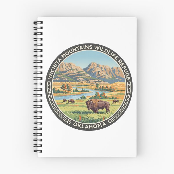 Item preview, Wichita Mountains Wildlife Refuge Oklahoma - Scenic Nature Travel Poster USA designed and sold by inkNext.