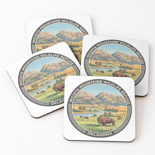 Item preview, Wichita Mountains Wildlife Refuge Oklahoma - Scenic Nature Travel Poster USA designed and sold by inkNext.