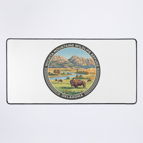 Item preview, Wichita Mountains Wildlife Refuge Oklahoma - Scenic Nature Travel Poster USA designed and sold by inkNext.