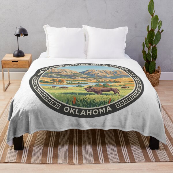 Item preview, Wichita Mountains Wildlife Refuge Oklahoma - Scenic Nature Travel Poster USA designed and sold by inkNext.