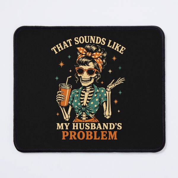 Item preview, Wife Skeleton Funny Halloween That Sounds Like My Husbands Problem Retro Bandana Milkshake designed and sold by alenaz.