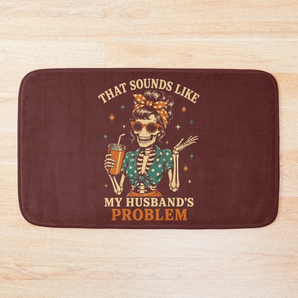 Item preview, Wife Skeleton Funny Halloween That Sounds Like My Husbands Problem Retro Bandana Milkshake designed and sold by alenaz.