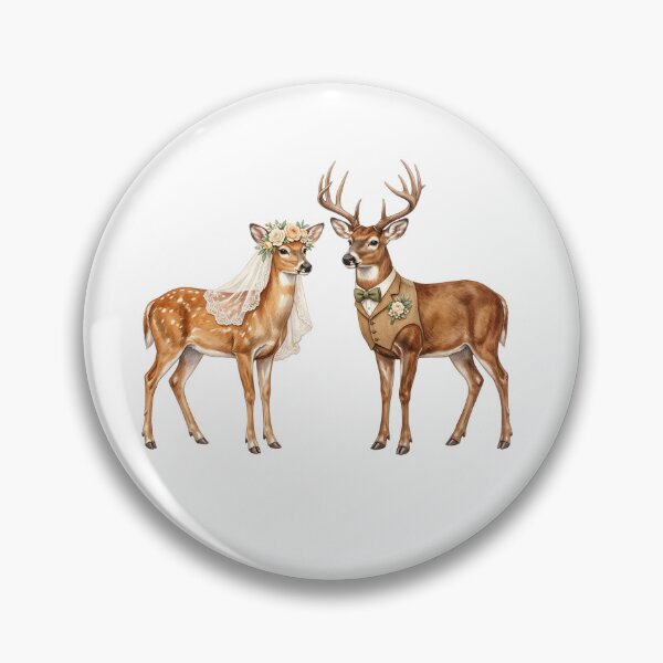 Item preview, Deer Wedding Couple Art designed and sold by Roy & Tiffany.
