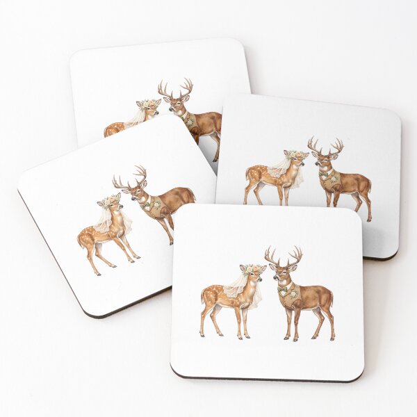 Item preview, Deer Wedding Couple Art designed and sold by Roy & Tiffany.
