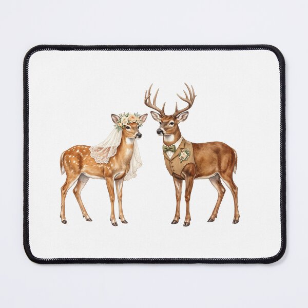 Item preview, Deer Wedding Couple Art designed and sold by Roy & Tiffany.