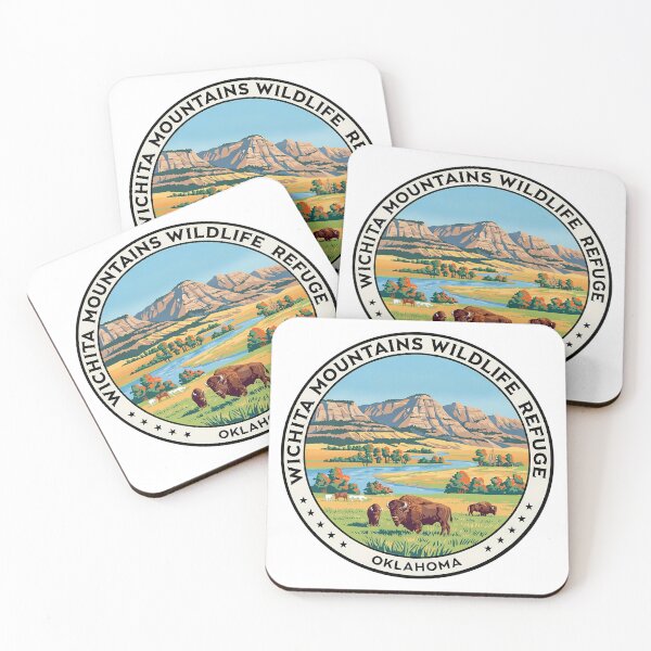 Item preview, Wichita Mountains Wildlife Refuge Oklahoma - Scenic Nature Travel Poster USA designed and sold by inkNext.
