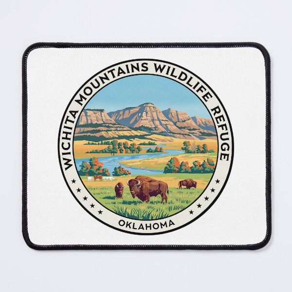 Item preview, Wichita Mountains Wildlife Refuge Oklahoma - Scenic Nature Travel Poster USA designed and sold by inkNext.