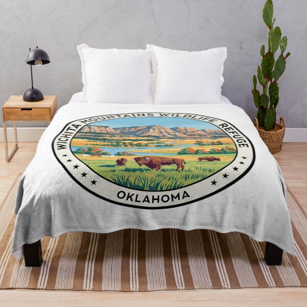Item preview, Wichita Mountains Wildlife Refuge Oklahoma - Scenic Nature Travel Poster USA designed and sold by inkNext.