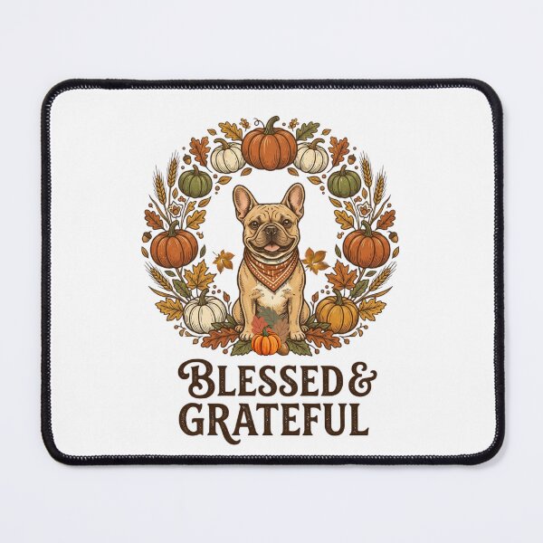 Item preview, Blessed Frenchie Autumn Pumpkin Wreath designed and sold by VibranPalette.