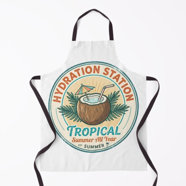 Item preview, Tropical Hydration Station - Coconut Summer Retro Drink designed and sold by WonderDokkan.