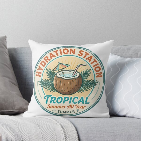 Item preview, Tropical Hydration Station - Coconut Summer Retro Drink designed and sold by WonderDokkan.