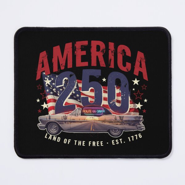Item preview, America 250 Route 66 Diner Vintage Convertible Road Trip Shirt v1 designed and sold by DarylWelsh2024.
