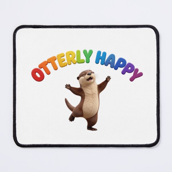 Item preview, Otterly Happy — Cute Dancing Otter T-Shirt | Funny Wildlife Pun Tee designed and sold by Canadian Spirit.
