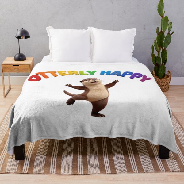 Item preview, Otterly Happy — Cute Dancing Otter T-Shirt | Funny Wildlife Pun Tee designed and sold by Canadian Spirit.