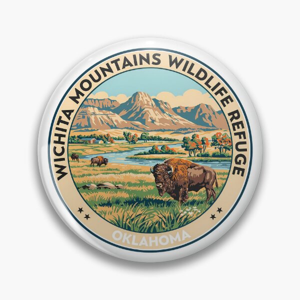 Item preview, Wichita Mountains Wildlife Refuge Oklahoma - Scenic Nature Travel Poster USA designed and sold by inkNext.