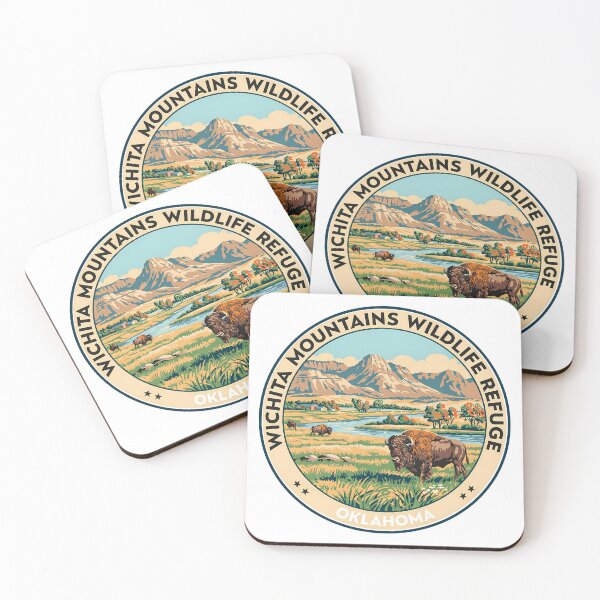Item preview, Wichita Mountains Wildlife Refuge Oklahoma - Scenic Nature Travel Poster USA designed and sold by inkNext.