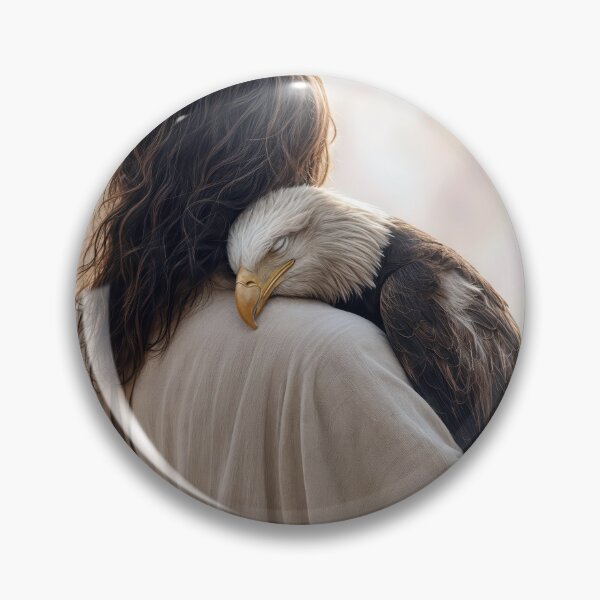 Item preview, Jesus Holding a Sick Bald Eagle designed and sold by Maria Dryfhout.