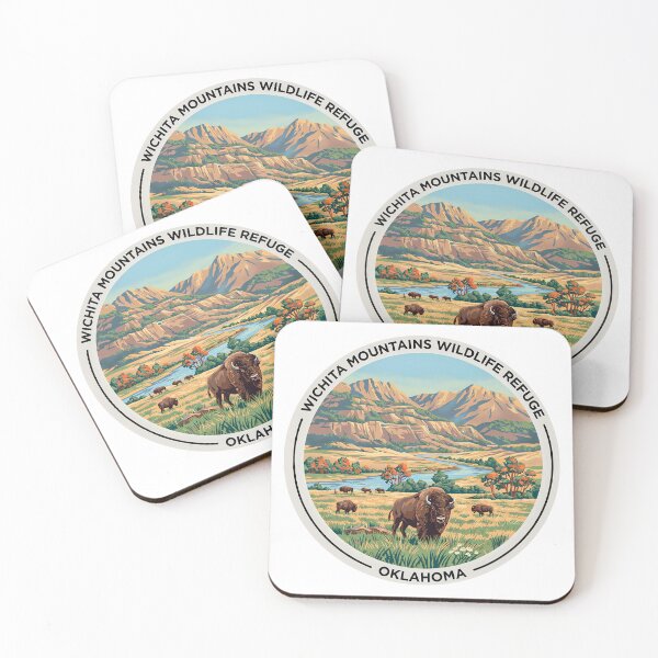 Item preview, Wichita Mountains Wildlife Refuge Oklahoma - Scenic Nature Travel Poster USA designed and sold by inkNext.