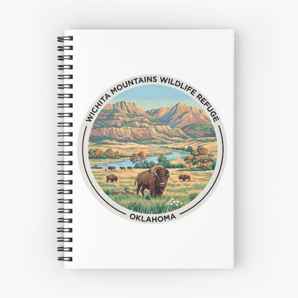 Item preview, Wichita Mountains Wildlife Refuge Oklahoma - Scenic Nature Travel Poster USA designed and sold by inkNext.