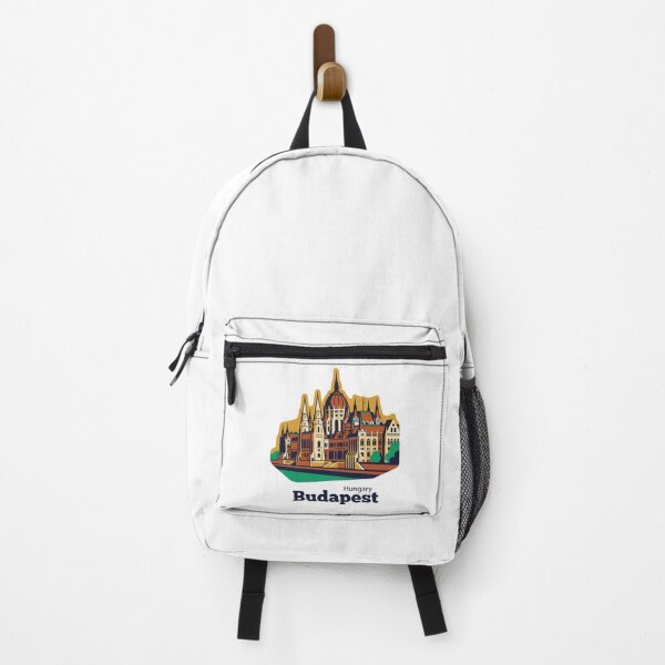 Item preview, Budapest Parliament Bold Retro Graphic Travel Poster designed and sold by Inkworksbyshery.