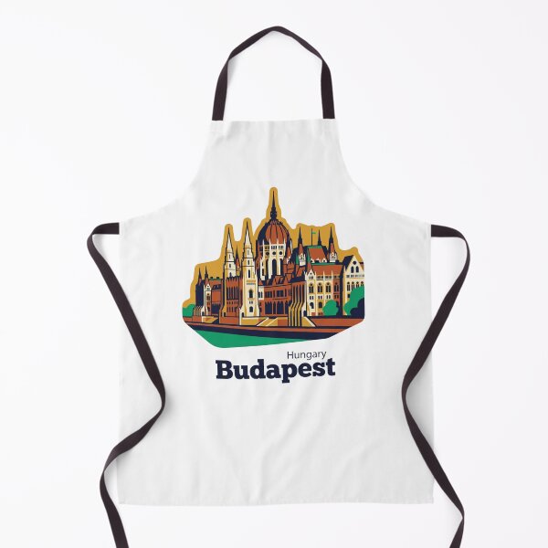 Item preview, Budapest Parliament Bold Retro Graphic Travel Poster designed and sold by Inkworksbyshery.