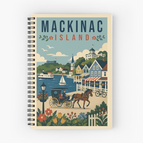Item preview, Mackinac Island Travel Poster designed and sold by rogue-design.