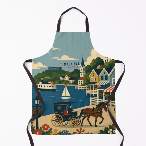Item preview, Mackinac Island Travel Poster designed and sold by rogue-design.