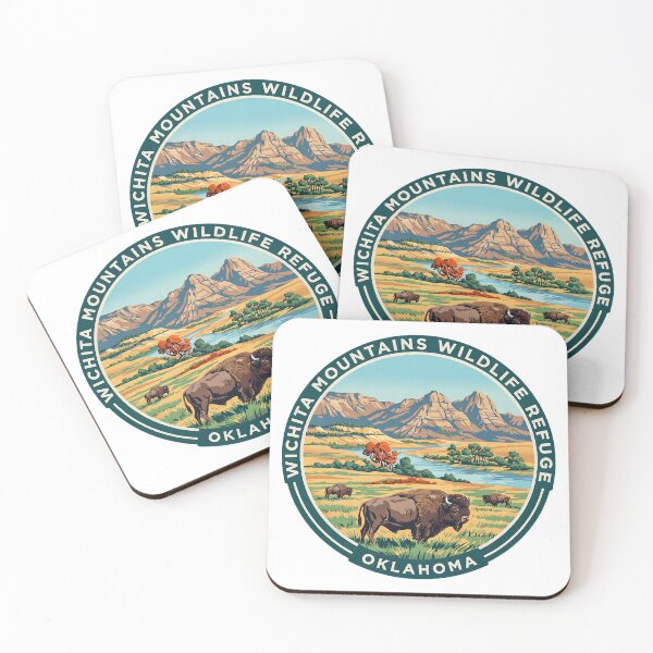 Item preview, Wichita Mountains Wildlife Refuge Oklahoma - Scenic Nature Travel Poster USA designed and sold by inkNext.