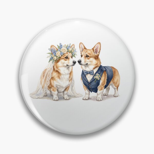 Item preview, Corgi Wedding Couple Art designed and sold by Roy & Tiffany.