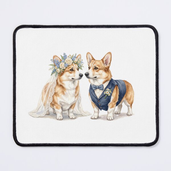 Item preview, Corgi Wedding Couple Art designed and sold by Roy & Tiffany.