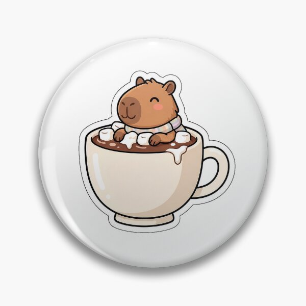 Item preview, Hot Cocoa Capybara - Cozy Marshmallow Bath Sticker designed and sold by SimpleP.