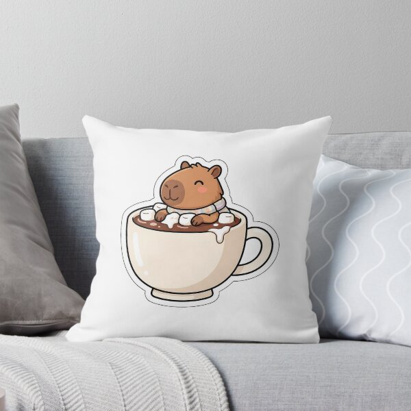 Item preview, Hot Cocoa Capybara - Cozy Marshmallow Bath Sticker designed and sold by SimpleP.