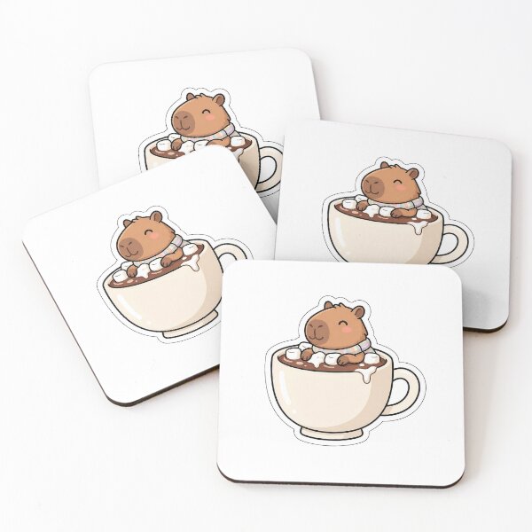 Item preview, Hot Cocoa Capybara - Cozy Marshmallow Bath Sticker designed and sold by SimpleP.