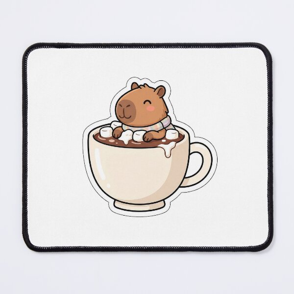 Item preview, Hot Cocoa Capybara - Cozy Marshmallow Bath Sticker designed and sold by SimpleP.