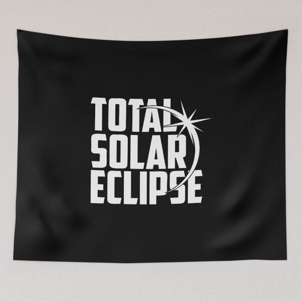 Item preview, Total Solar Eclipse – Minimal Sun and Moon Silhouette White Design designed and sold by EmeraldeaArt.