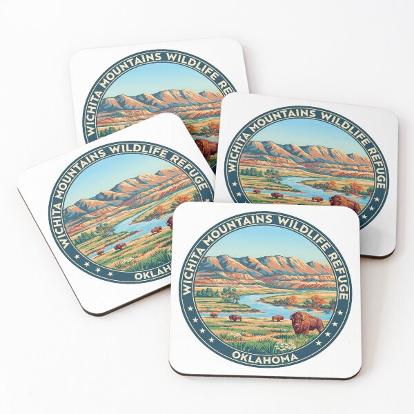 Item preview, Wichita Mountains Wildlife Refuge Oklahoma - Scenic Nature Travel Poster USA designed and sold by inkNext.