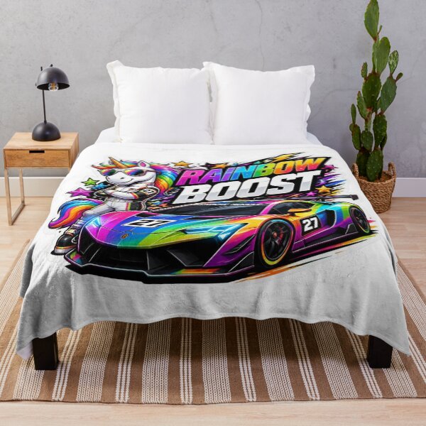 Item preview, Rainbow Boost Kawaii Racing Sticker PNG | Cute Unicorn Sports Car Graphic | Colorful Retro Streetwear Decal | Car Lover Gift designed and sold by Stylestickers55.