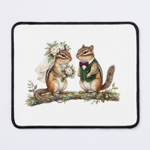 Item preview, Chipmunk Wedding Couple Art designed and sold by Roy & Tiffany.