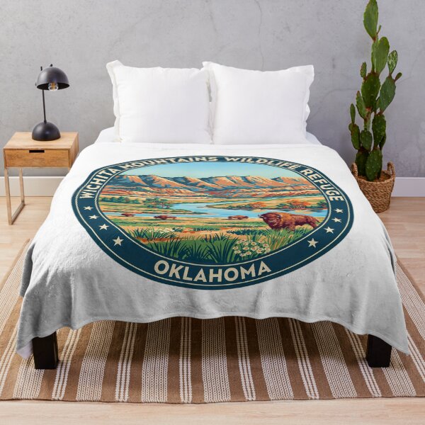 Item preview, Wichita Mountains Wildlife Refuge Oklahoma - Scenic Nature Travel Poster USA designed and sold by inkNext.