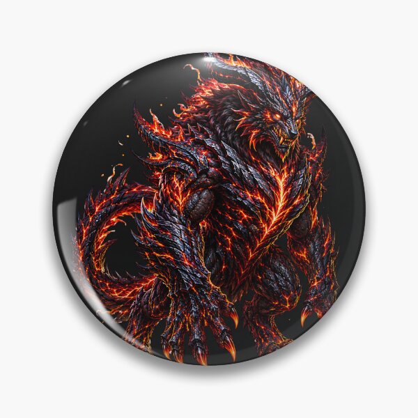 Item preview, Magma Beast Guardian – Epic Volcanic Monster Fantasy designed and sold by Origamoart.