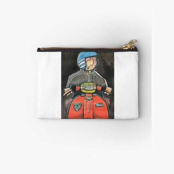 Aperçu de l'œuvre Scooter classique | Motards en scooter vintage | Art rétro-mod créée et vendue par GWARTGB.