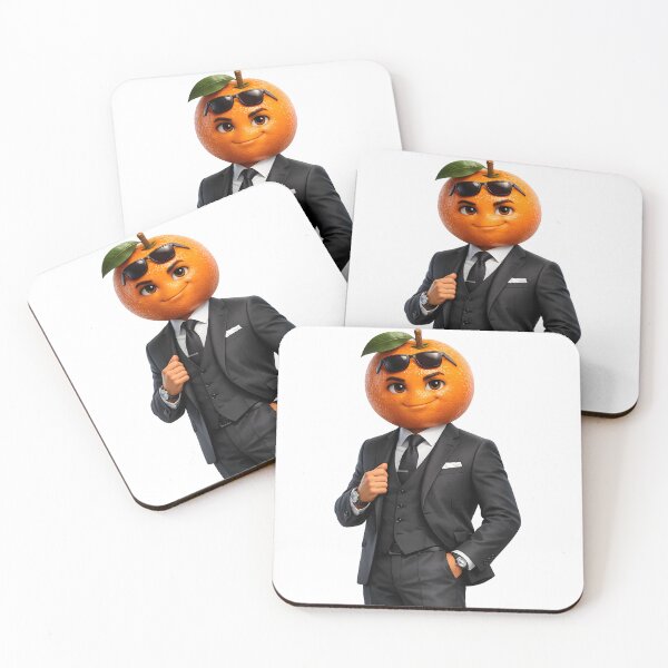 Item preview, Cute Gentleman Orange Kawaii Fruit Cartoon Sticker for T-Shirts, Mugs and Gifts designed and sold by TinyWeird.