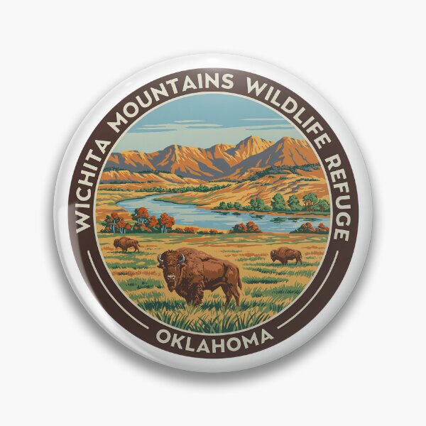 Item preview, Wichita Mountains Wildlife Refuge Oklahoma - Scenic Nature Travel Poster USA designed and sold by inkNext.