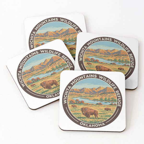 Item preview, Wichita Mountains Wildlife Refuge Oklahoma - Scenic Nature Travel Poster USA designed and sold by inkNext.
