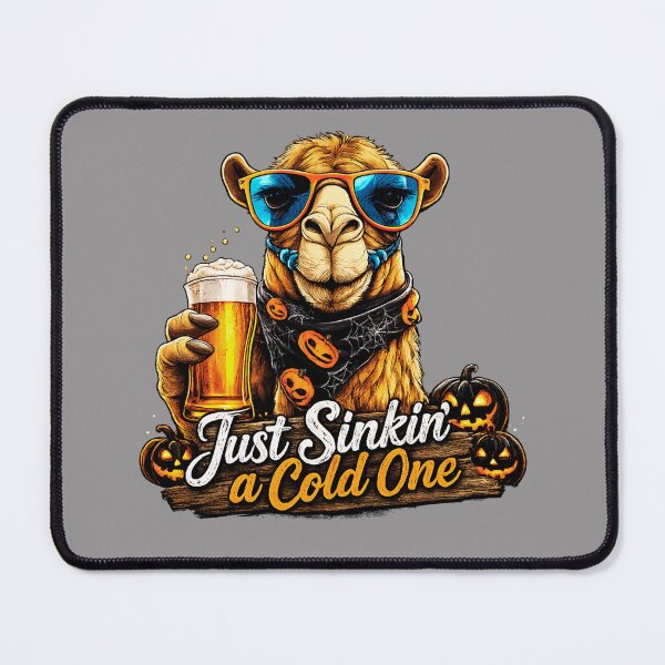 Item preview, Halloween Camel Just Sinkin' a Cold One – Funny Beer T-Shirt designed and sold by Grang Art Artistic Designs.